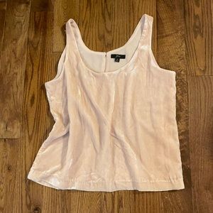 JCREW light pink velvet tank w/chiffon lining sz 6